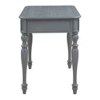 Bureau d'écriture traditionnel monoplace 48", gris plantation / blanc antique