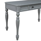 Bureau d'écriture traditionnel monoplace 48", gris plantation / blanc antique
