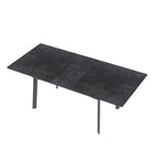 Table à manger rectangulaire extensible en pierre frittée pour cuisine - 160x80x79 cm