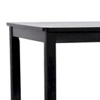 Table à manger carrée Caramel / Gris / Noir, 4 places, 47" – Bois d'hévéa