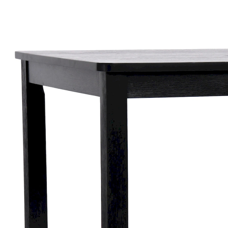 Table à manger carrée Caramel / Gris / Noir, 4 places, 47" – Bois d'hévéa