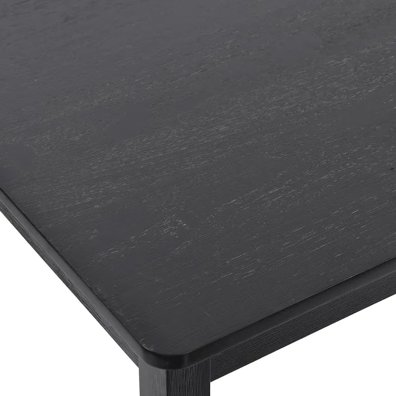 Table à manger carrée Caramel / Gris / Noir, 4 places, 47" – Bois d'hévéa