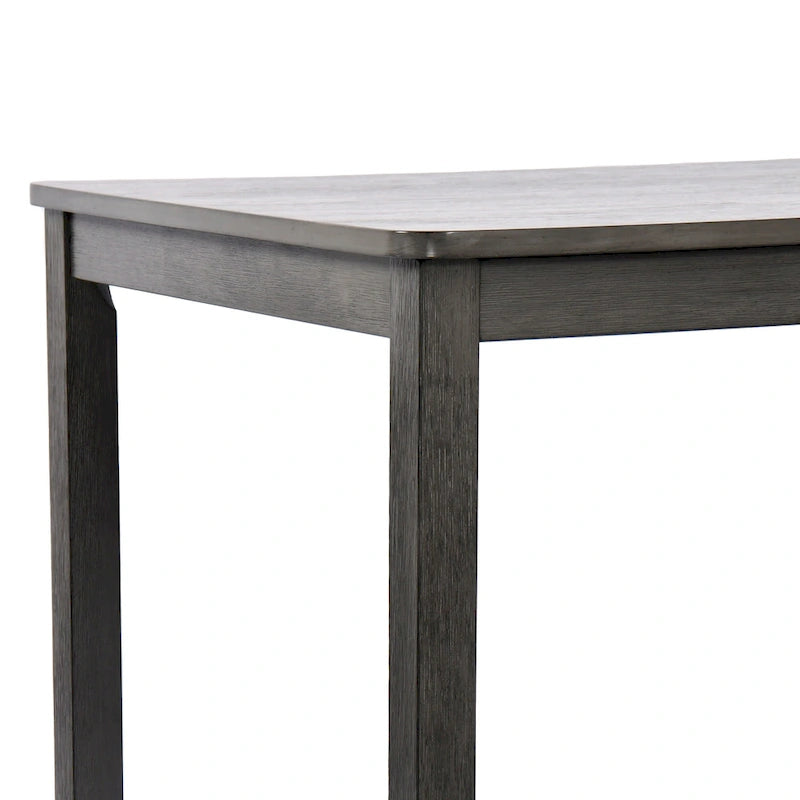 Table à manger carrée Caramel / Gris / Noir, 4 places, 47" – Bois d'hévéa