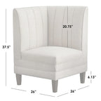 Ensemble de banquette rembourrée 3 pièces Lifestorey Kerrington à dossier capitonné