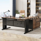 Bureau de direction, Grand bureau d'ordinateur avec classeur