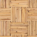 Console en rotin naturel noir/blanc/miel, 1 personne, style tissé en croisillons