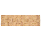 Console en rotin naturel noir/blanc/miel, 1 personne, style tissé en croisillons