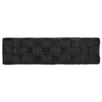 Console en rotin naturel noir/blanc/miel, 1 personne, style tissé en croisillons