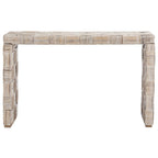 Console en rotin naturel noir/blanc/miel, 1 personne, style tissé en croisillons