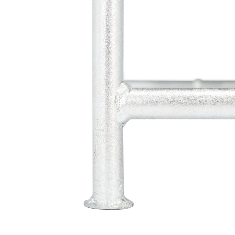 Table d'appoint avec plateau miroir argenté