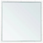 Table d'appoint avec plateau miroir argenté