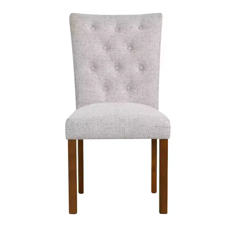 HomePop Lot de 2 chaises de salle à manger Parsons à dossier touffeté avec cadre en contreplaqué, capacité de 136 kg