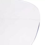 LeisureMod Oyster Chaises de salle à manger transparentes (Lot de 4) - Design incurvé empilable avec pieds en acier inoxydable noir pour cuisine ou salle à manger