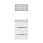 Table de toilette avec tabouret et miroir LED réversible Noir/Blanc, simple