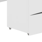 Table de toilette avec tabouret et miroir LED réversible Noir/Blanc, simple