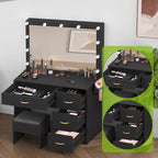 Coiffeuse Moasis avec 4 tiroirs - 35,4L x 23,6l x 53,5H