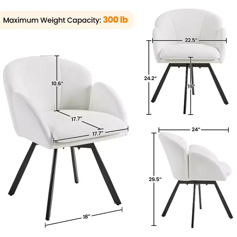 Fauteuil d'appoint en chenille en forme de fleur Yaheetech