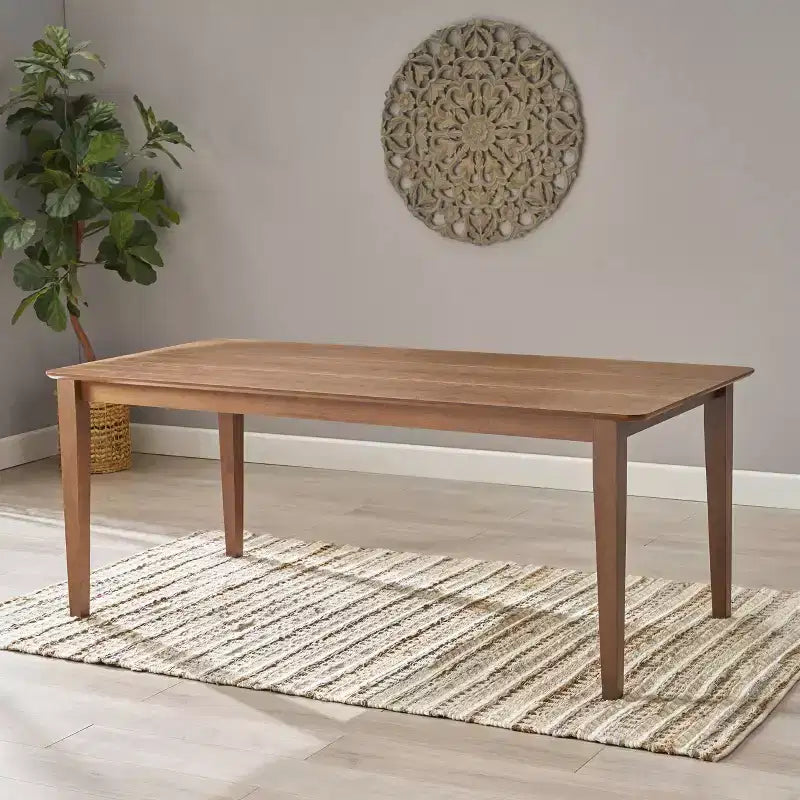 Table à manger rectangulaire rustique en bois GDFStudio 76