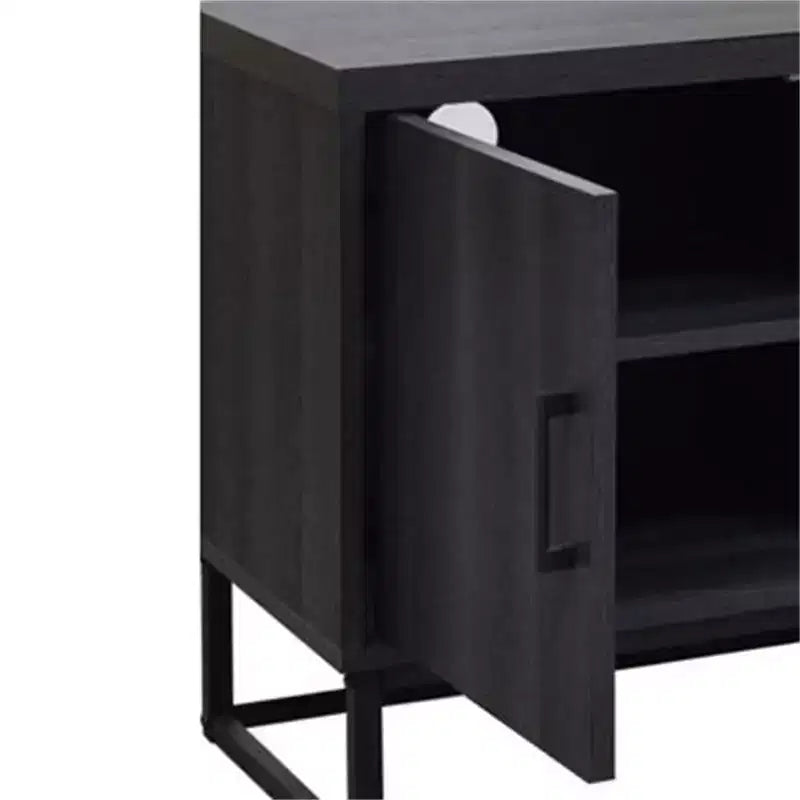 Meuble TV AndMakers 47 po en bois avec 2 armoires de rangement, convient aux téléviseurs jusqu'à 50 po