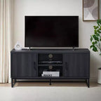 Meuble TV AndMakers 47 po en bois avec 2 armoires de rangement, convient aux téléviseurs jusqu'à 50 po