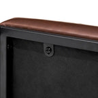 Glitzhome Ensemble de 2 poufs / repose-pieds ottoman modernes en cuir PU capitonné 24W
