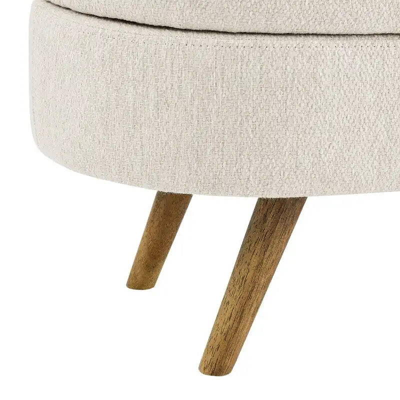 Banc de rangement capitonné moderne avec pieds en bois massif, Repose-pieds d'entrée, Banc de bout de lit, Pouf de coiffeuse