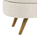 Banc de rangement capitonné moderne avec pieds en bois massif, Repose-pieds d'entrée, Banc de bout de lit, Pouf de coiffeuse