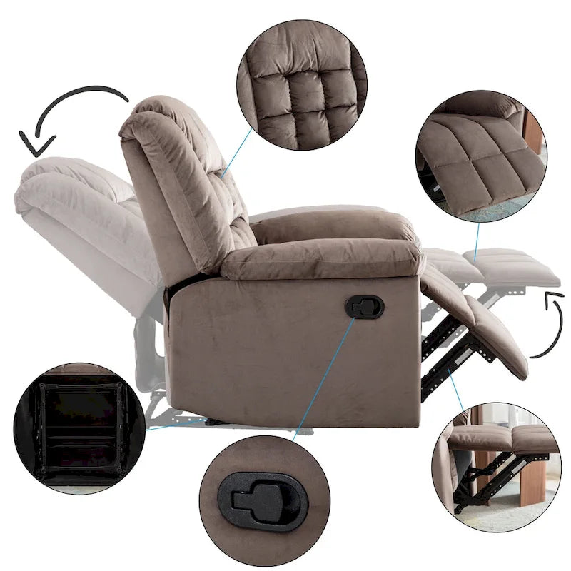 Fauteuil inclinable manuel rembourré Ebello Classic