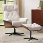 Fauteuil inclinable et ottoman pivotants réglables BenchMaster Melia Eggshell
