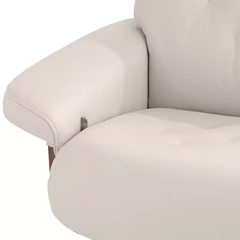 Fauteuil inclinable et ottoman pivotants réglables BenchMaster Melia Eggshell