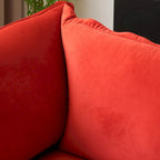 Canapé modulable en forme de L, 3 places, vert/orange/bleu/rouge, avec méridienne réversible