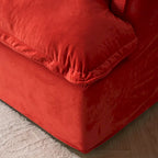 Canapé modulable en forme de L, 3 places, vert/orange/bleu/rouge, avec méridienne réversible