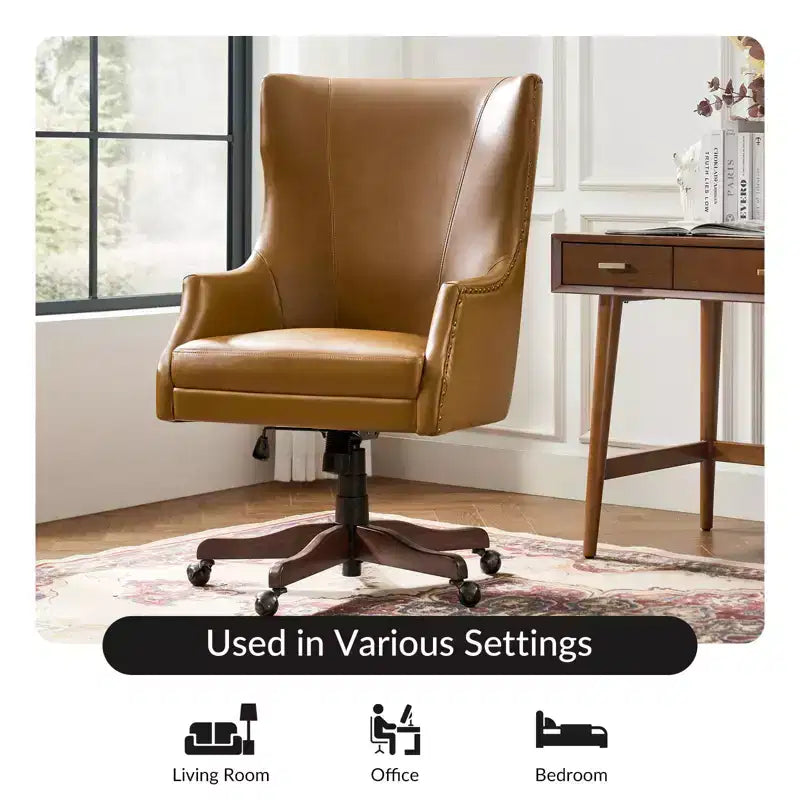 Fauteuil de bureau Dick avec base pivotante à 360 degrés | HULALA HOME