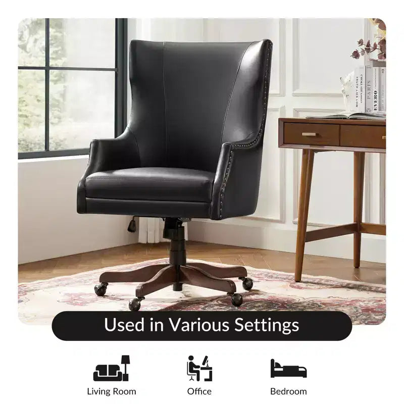 Fauteuil de bureau Dick avec base pivotante à 360 degrés | HULALA HOME