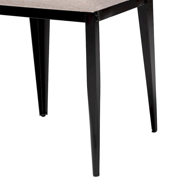 Ensemble de salle à manger 5 pièces en tissu et métal Bishop Industrial