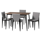 Ensemble de salle à manger 5 pièces en tissu et métal Bishop Industrial