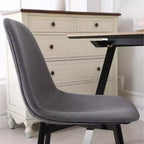 Chaises de salle à manger contemporaines en tissu Lassan de Roundhill Furniture, grises, lot de 4