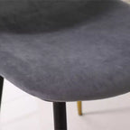 Chaises de salle à manger contemporaines en tissu Lassan de Roundhill Furniture, grises, lot de 4