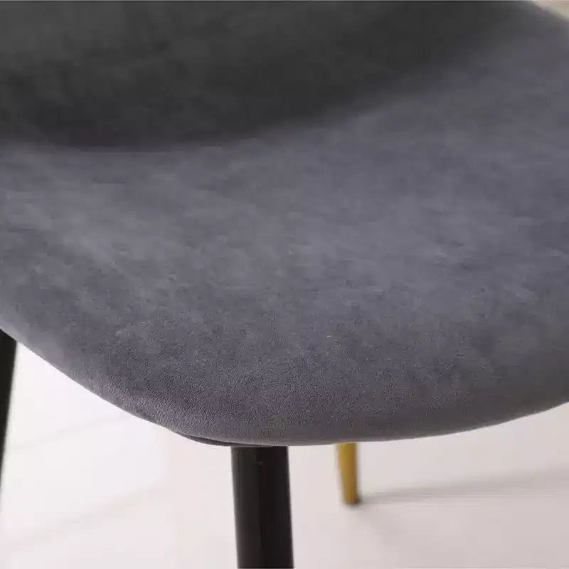 Chaises de salle à manger contemporaines en tissu Lassan de Roundhill Furniture, grises, lot de 4