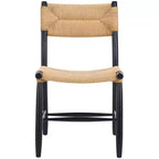 Chaise de salle à manger Floryn Rope (lot de 2) - DCH8805 - Naturel/Noir - Safavieh