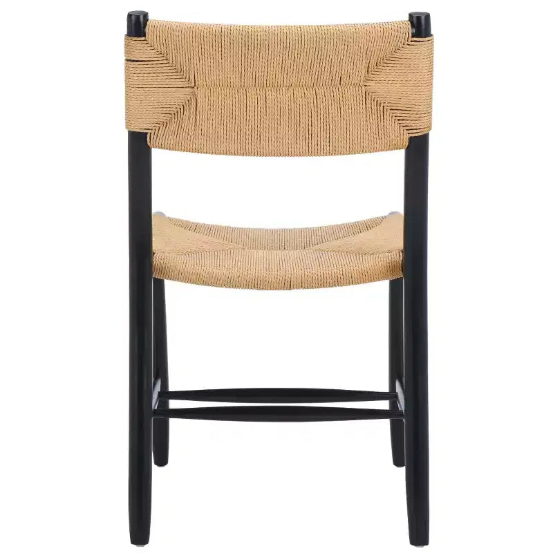 Chaise de salle à manger Floryn Rope (lot de 2) - DCH8805 - Naturel/Noir - Safavieh