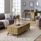 Bureau avec huche Chêne doré / Chêne fumé – Style moderne, 1 personne