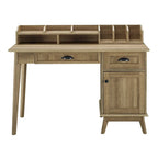 Bureau avec huche Chêne doré / Chêne fumé – Style moderne, 1 personne