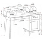 Bureau avec huche Chêne doré / Chêne fumé – Style moderne, 1 personne