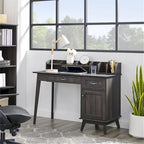 Bureau avec huche Chêne doré / Chêne fumé – Style moderne, 1 personne