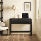 Bureau en Chêne Côtier / Jonc Noir avec Tiroir, Simple