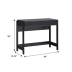 Bureau en Chêne Côtier / Jonc Noir avec Tiroir, Simple