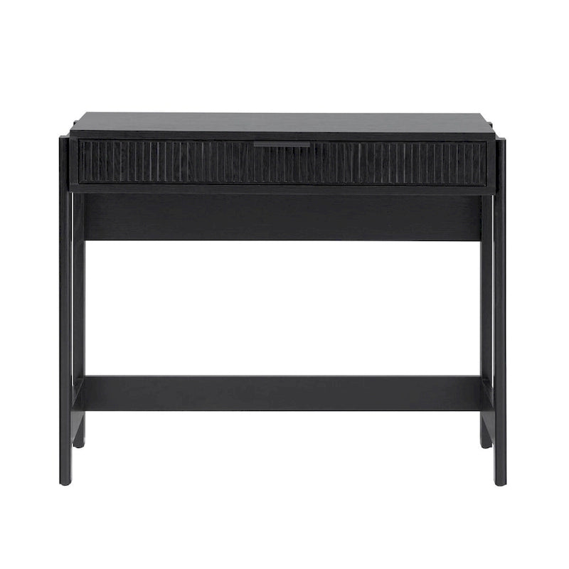 Bureau en Chêne Côtier / Jonc Noir avec Tiroir, Simple