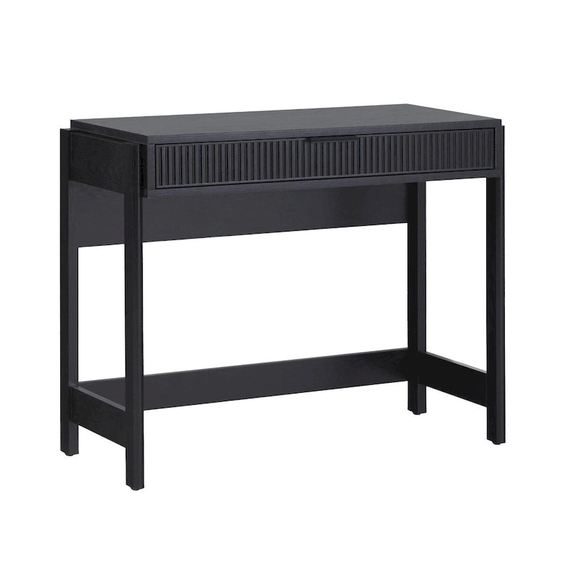 Bureau en Chêne Côtier / Jonc Noir avec Tiroir, Simple