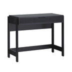 Bureau en Chêne Côtier / Jonc Noir avec Tiroir, Simple